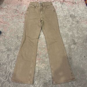 Flared, brown,  high rise, pacsun jeans